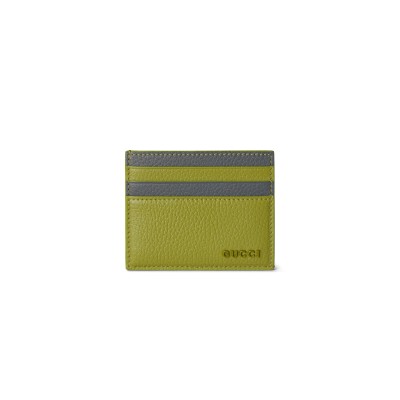 GUCCI BI-COLOR CARD CASE WITH GUCCI LOGO ‎817043AAEGG3743 (10*8cm)